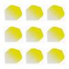 Retreiver 3 Sets of Vignette Transparent Standard Dart Flights Plus 3 Sets of Black Nylon Dart Flight Protectors (Yellow Top) view 2