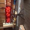 BestLED Single Sided Red Color LED Race Timing Clock Countdown/up Timer with Tirpod 8" High Characemi-Outdoor/TER for SOutdoor Running Events