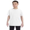 Gildan Big Boys Heavy Taped Neck Comfort Jersey T-Shirt, White, XS view 1