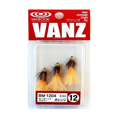 VANFOOK BM-1204 Fly Bead Head Malaboo Orange