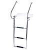 Amarine Made 3 Step in-Board Outboard Transom Platform Telescoping Boat Ladder Stainless Steel Swim Platform for Swimming Pool Pontoon Dock Collapsible Step Ladder with 2 Handrails view 1