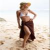SHU-SHI Sarong Swimsuit Coverup for Women Pareo Long Beach Bathing Suit Wrap with Coconut Clip view 2