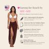 SHU-SHI Sarong Swimsuit Coverup for Women Pareo Long Beach Bathing Suit Wrap with Coconut Clip view 3