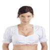 Authentic German Dirndl Blouse White - Traditional Bavarian Oktoberfest Blouse White Viva (US:16/EU:48) view 1