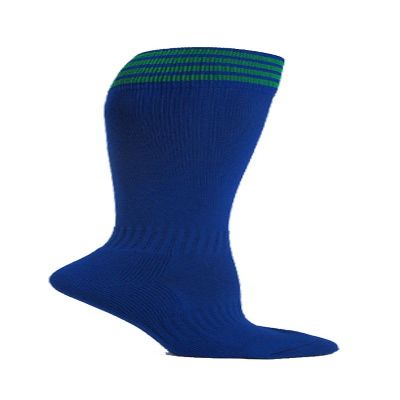 Blue Striped Youth Football Soccer Sport Knee High Socks(1 Pair), Green, Large