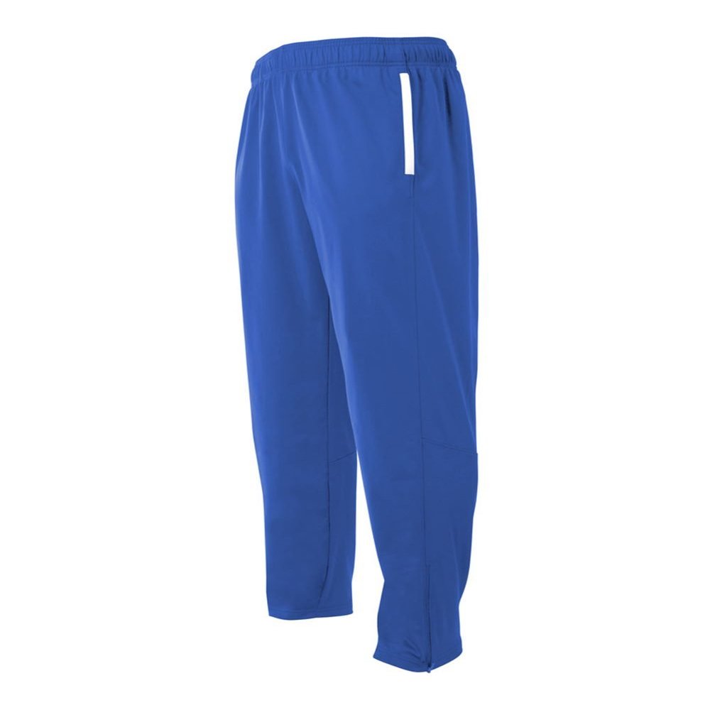 A4 Sportswear Royal Blue Adult Small Athletic Warm Up Wicking Pants Elastic Waist Band with Draw Cord