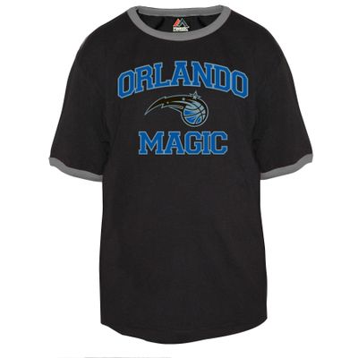 NBA Youth NBA Ringer Graphic Tee,Orlando Magic,Black/Heather,Small