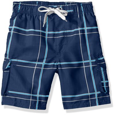 Kanu Surf Little Boys Victor Quick Dry Beach Swim Trunk, Flex Navy, Large (7)