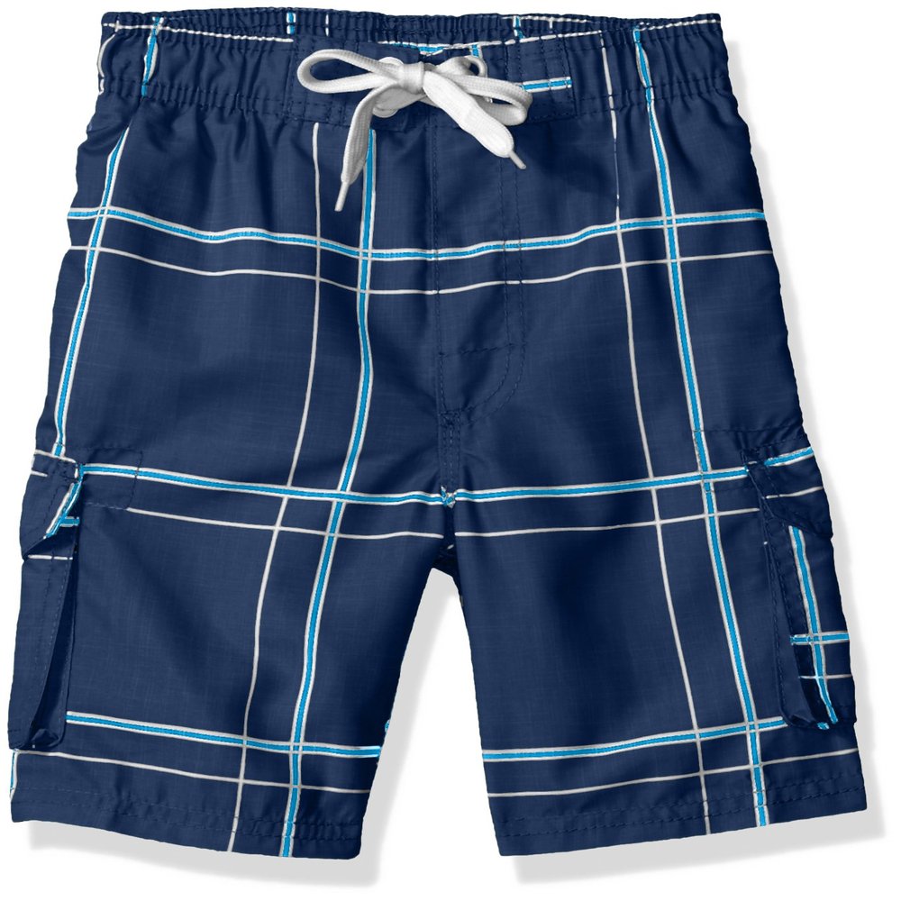 Kanu Surf Little Boys Victor Quick Dry Beach Swim Trunk, Flex Navy, Large (7)