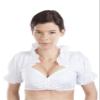 Authentic German Dirndl Blouse with Ruffles White - Traditional & Elegant Bavarian Oktoberfest Blouse Luna (00, White) view 1