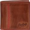 Rawlings Mens Tanned-leather Baseball Stitch Embroidered Wallet - (Dark Brown) view 1