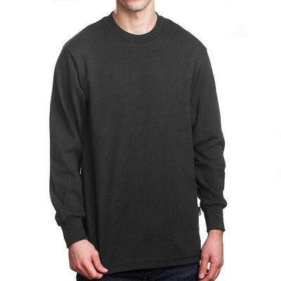 PRO 5 Mens Casual Long Sleeve Thermal, Large, Charcoal Grey