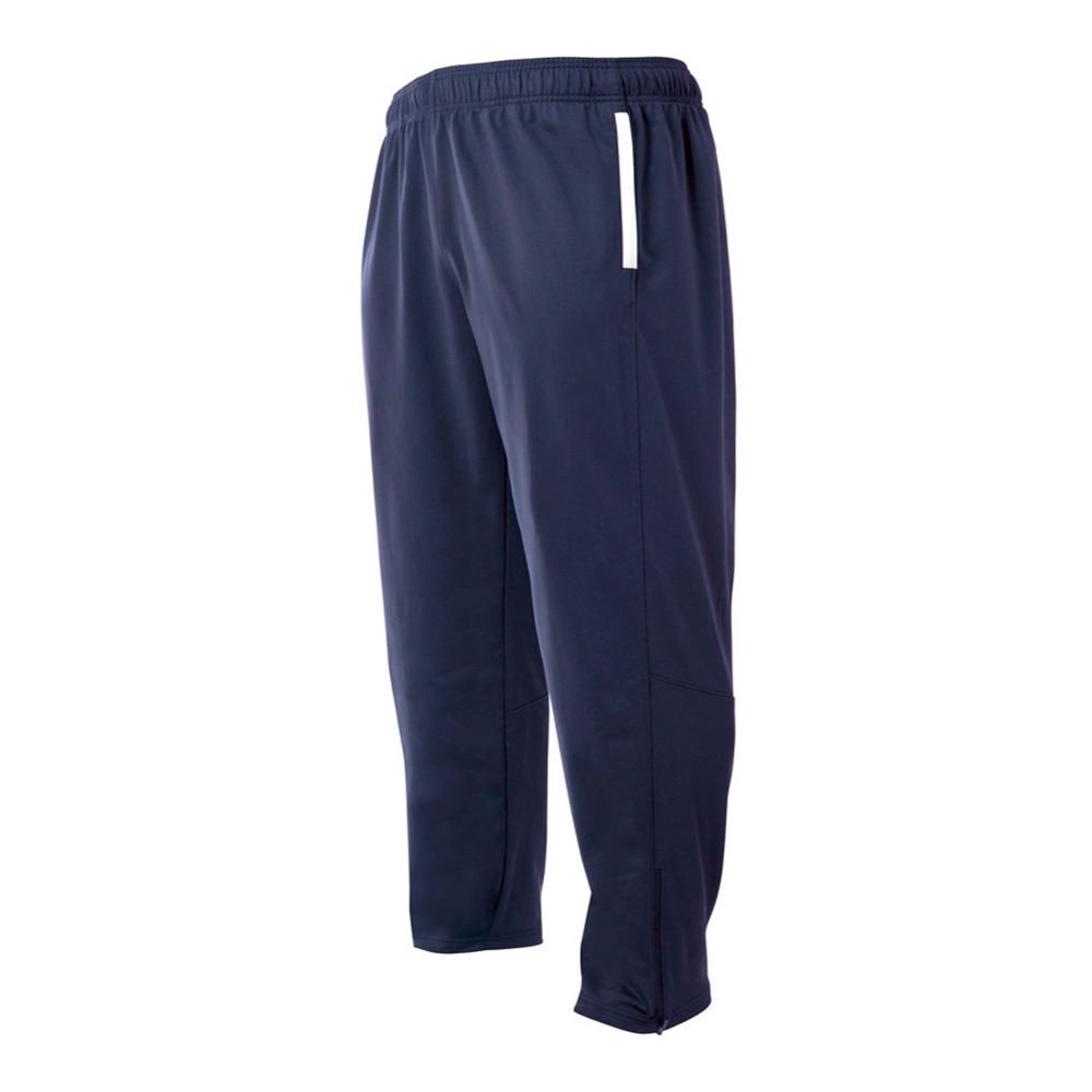 A4 Sportswear Navy Blue Adult XS Athletic Warm Up Wicking Pants Elastic Waist Band with Draw Cord