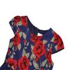Bonny Billy Little Girls Classy Vintage Floral Swing Kids Party Dress with Belt 4-5 Years Red view 4