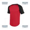 Augusta Sportswear Youth Wicking Short Sleeve Baseball Jersey Red/Black M view 4