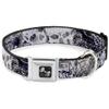 Buckle-Down Dog Collar Seatbelt Buckle Gothic 1 9 to 15 Inches 1.0 Inch Wide, Multicolor, DC-W30701-S view 1