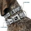 Buckle-Down Dog Collar Seatbelt Buckle Gothic 1 9 to 15 Inches 1.0 Inch Wide, Multicolor, DC-W30701-S view 2