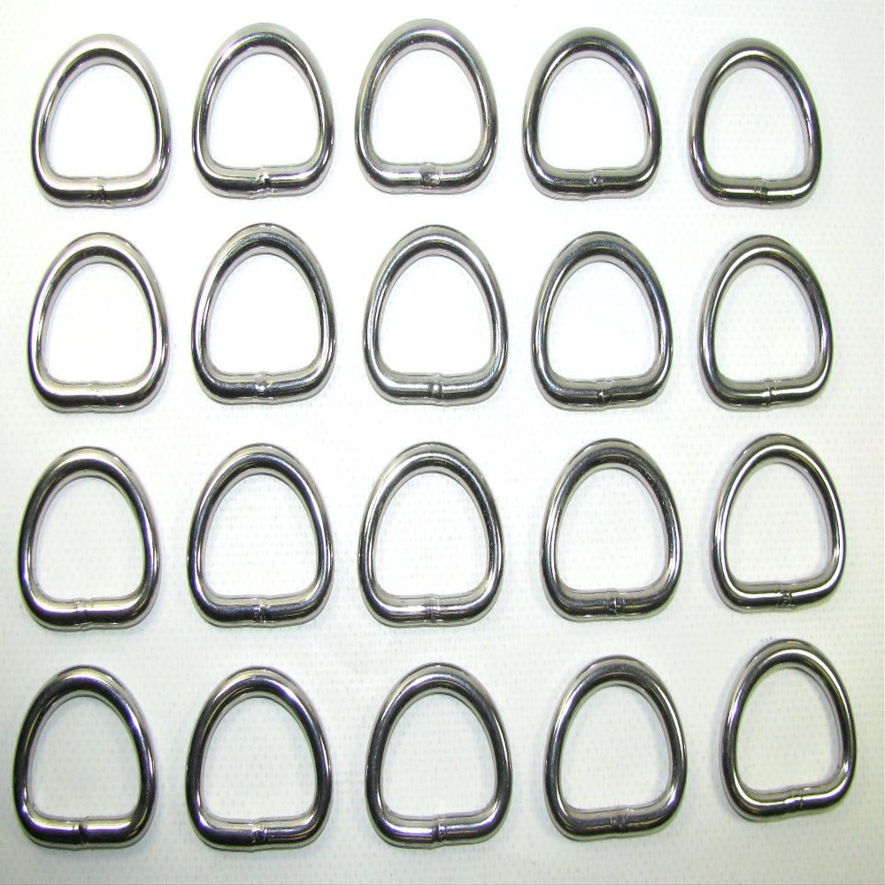 (20 PACK)191830 Sea-Dog Line Stainless Steel D-Ring 3/16" x 1-1/16" SURPLUS 132-1183
