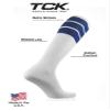 TCK Retro 3 Stripe Tube Socks (Royal, Small) view 4