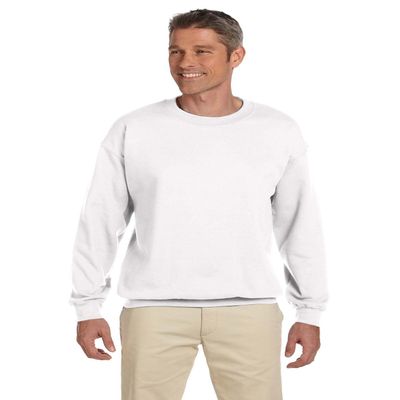 Gildan Men's Heavyweight Waistband Sweatshirt, White, L