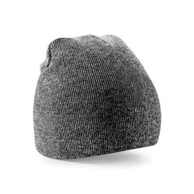 Beechfield Plain Basic Knitted Winter Beanie Hat (One Size) (Antique Gray)