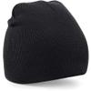 Beechfield Plain Basic Knitted Winter Beanie Hat (One Size) (Antique Gray) view 2