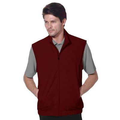 Monterey Club Men's Lightweight Active Full Zip Golf Vest #1961 (Caledonia Red, X-Large)