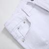 Boy's White Slim Fit Skinny Jeans Ripped Elastic Waist Pants with Zipper for Kids,White,12 Slim view 4