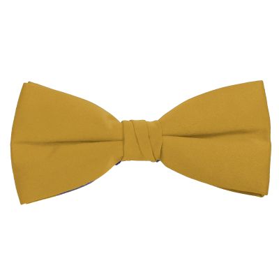 K. Alexander Solid Honey Gold Bow Tie Men's Satin Pre-tied Formal Tuxedo Bow with Adjustable Band