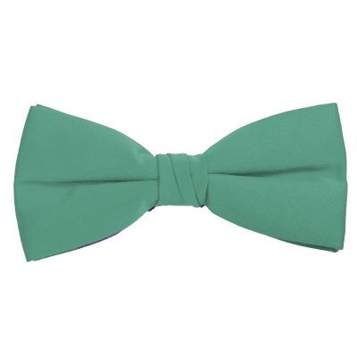 K. Alexander Solid Aqua Green Bow Tie Men's Satin Pre-tied Formal Tuxedo Bow with Adjustable Band