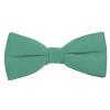 K. Alexander Solid Aqua Green Bow Tie Men's Satin Pre-tied Formal Tuxedo Bow with Adjustable Band view 1