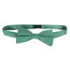 K. Alexander Solid Aqua Green Bow Tie Men's Satin Pre-tied Formal Tuxedo Bow with Adjustable Band view 2