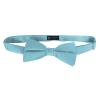 K. Alexander Solid Sky Blue Bow Tie Men's Satin Pre-tied Formal Tuxedo Bow with Adjustable Band view 2