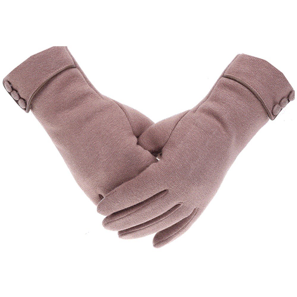 woogwin Womens Winter Gloves Touch Screen Warm Fleece Lined Thick Thermal Windproof Ladies Snow Gloves for Cold Weather (Khaki)
