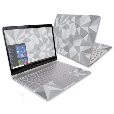 MightySkins Skin Compatible with HP Spectre x360 13" (2016) wrap Cover Sticker Skins Gray Polygon