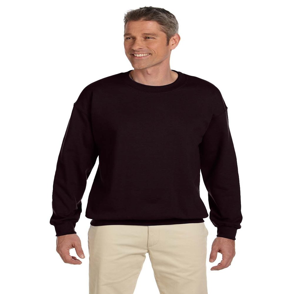 Gildan Men's Heavyweight Waistband Sweatshirt, Dark Chocolate, L