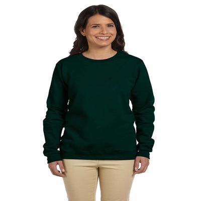 Gildan Women's Heavy Blend Fleece Crewneck Sweatshirt, Forest Green, 3XL