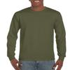 Gildan Men's Double Needle Rib Knit T-Shirt, Military Green, 4XL view 1