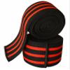 Prime Sports Knee Wraps (Pair) for Cross Training WODs,Gym Workout,Weightlifting,Fitness & Powerlifting - Best Knee Straps for Squats - For Men & Women- 78"-Compression & Elastic Support (Black/3 Red Line) view 2