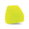 Beechfield Plain Basic Knitted Winter Beanie Hat (One Size) (Fluorescent Yellow) view 1