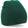 Beechfield Plain Basic Knitted Winter Beanie Hat (One Size) (Fluorescent Yellow) view 4