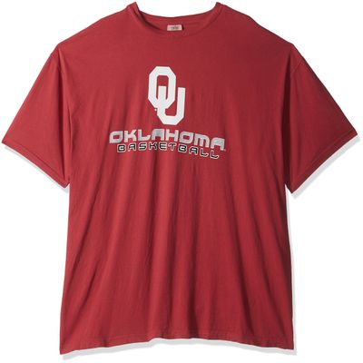 NCAA Oklahoma Sooners Basketball Energy Short Sleeve Comfort Color Tee, Medium,Chili