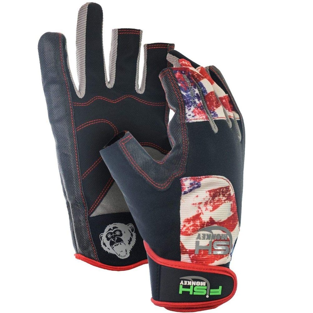 Fish Monkey FM16 Weight Wiring C Glovess for Women and Men (Americana - XLarge)