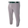 A4 Sportswear Youth Medium Dark Green with Black Side Piping Elastic Bottom Baseball Pants view 1