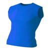 A4 Sportswear Royal Blue Adult Medium Muscle Tee No Sleeve Tank High Performance Compression Moisture Wicking Shirt