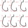 100pc 2X High Carbon Steel Offset Worm Hook Sport Circle Saltwater Fishing Hooks (2/0) view 2