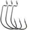 100pc 2X High Carbon Steel Offset Worm Hook Sport Circle Saltwater Fishing Hooks (2/0) view 4