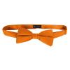 K. Alexander Solid Orange Bow Tie Men's Satin Pre-tied Formal Tuxedo Bow with Adjustable Band view 2