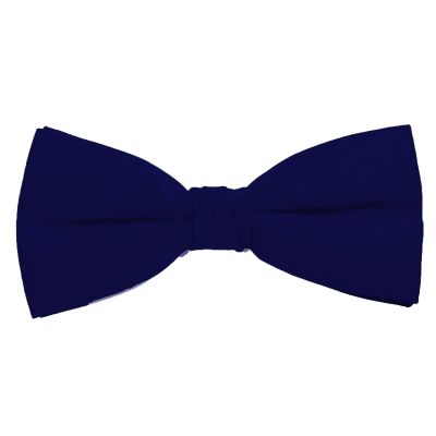 K. Alexander Solid Navy Bow Tie Men's Satin Pre-tied Formal Tuxedo Bow with Adjustable Band