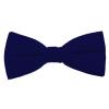 K. Alexander Solid Navy Bow Tie Men's Satin Pre-tied Formal Tuxedo Bow with Adjustable Band view 1
